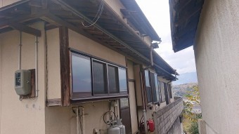 飯田市下久堅外壁塗装現調2