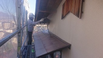飯田市下久堅外壁塗装洗浄4