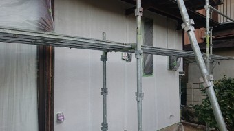 飯田市下久堅外壁塗装下塗り3