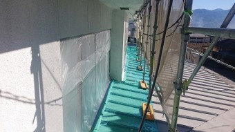 松川町外壁塗装養生5