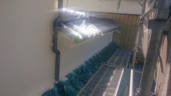 松川町外壁塗装上塗り6