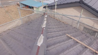 松川町瓦葺き替え棟工事3