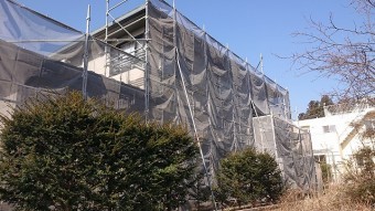 松川町パナホーム足場4