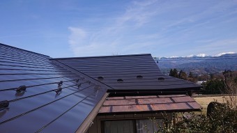 中川村トタン屋根塗装下塗り5
