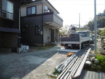 仮設足場開始です