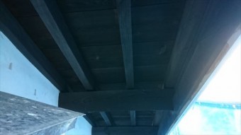 駒ヶ根市軒天木部塗装7