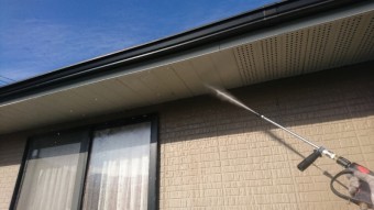 駒ヶ根市赤穂外壁ベランダ修繕洗浄2