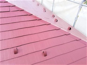 コロニアル スレート屋根の塗装完成しました。