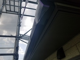 雨樋の塗装です