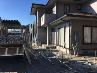 足場組み前