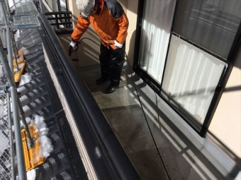 ベランダの中