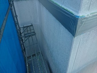 喬木村屋根外壁塗装養生3