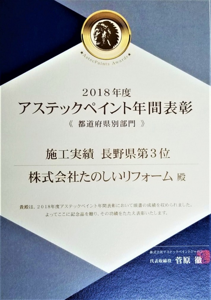 アステックの年間表彰に行きました