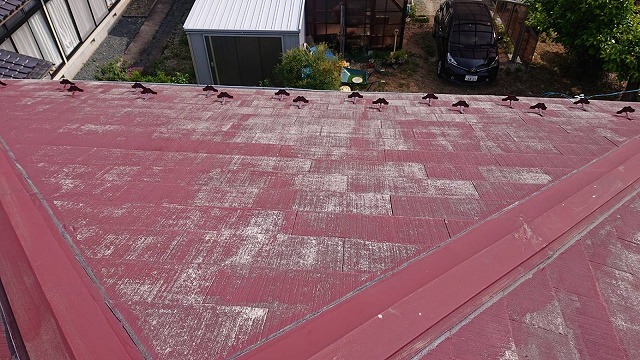 飯田市時又コロニアル屋根塗装2