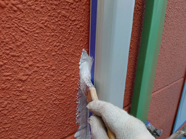 松本市アパート梨の木外壁下塗り9