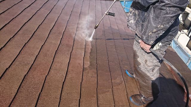 塩尻市外壁塗装屋根カバー洗浄4