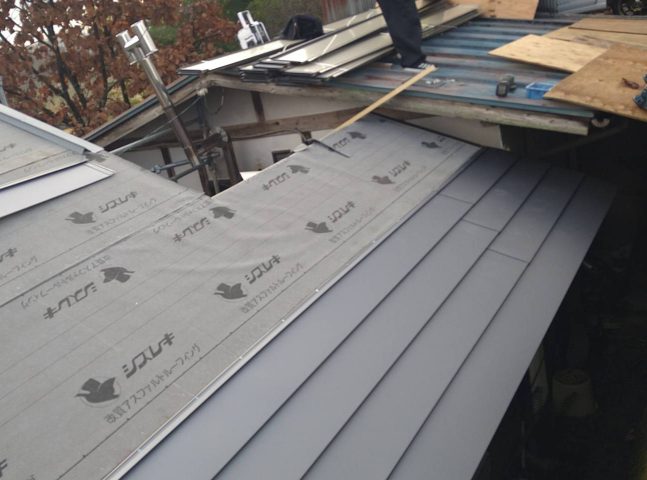 下條村S邸SGL鋼板横葺き