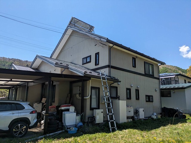 木曽郡木祖村　三井ホームで建てたお宅の屋根と外壁の無料点検を行いました！