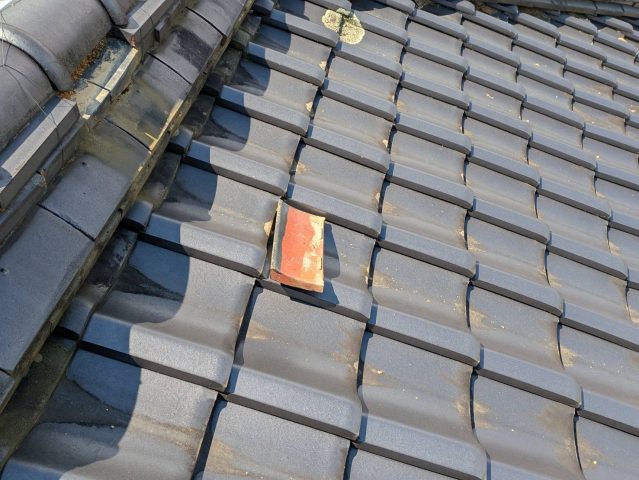 木曽郡木祖村O邸棟瓦破損