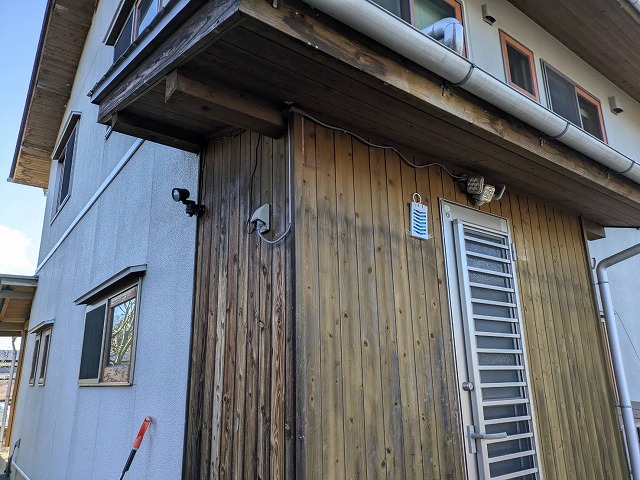 伊那市U邸木部塗装前