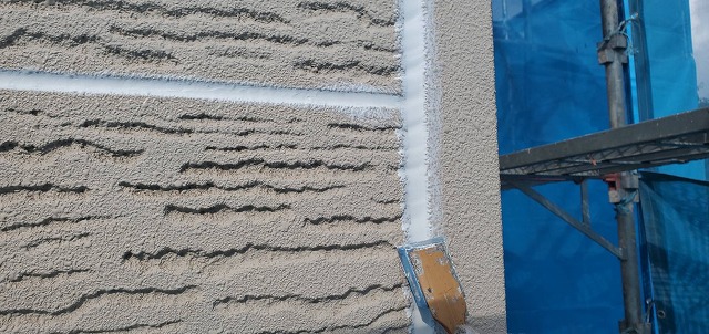 伊那市富県ALC外壁塗装補修コーキング6