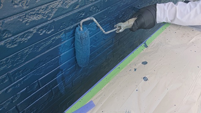 駒ケ根市屋根壁遮熱外壁上塗り4