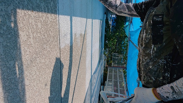 宮田村セキスイハイム屋根外壁塗装外壁下塗り3