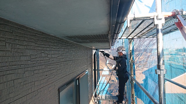 飯島町屋根外壁塗装洗浄5
