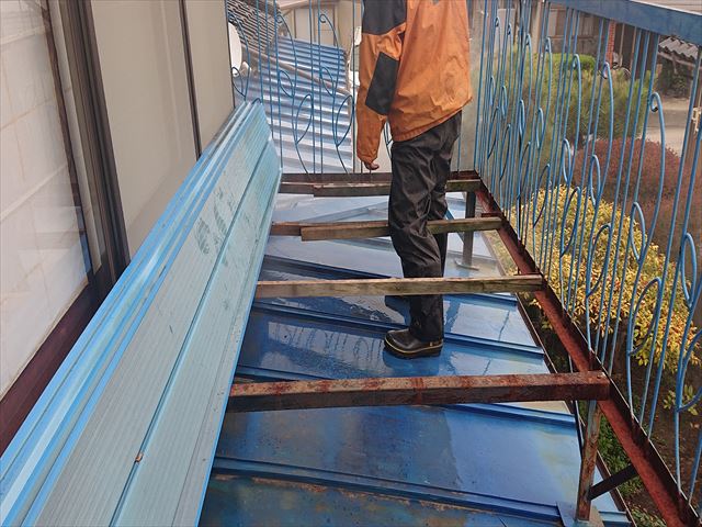 長野県駒ケ根市トタン屋根塗装洗浄6