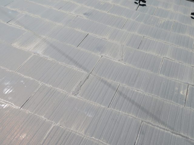 駒ケ根市下平コロニアル屋根塗装_施工前5補修痕