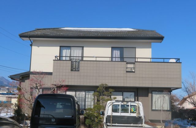 松川町でセメント瓦屋根の無料点検をおこないました