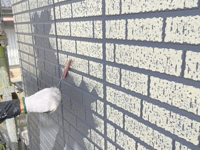 飯田市外壁塗装2色分け