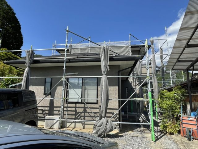 長野県下伊那郡　外壁サイディング、コーキング交換工事をおこないました