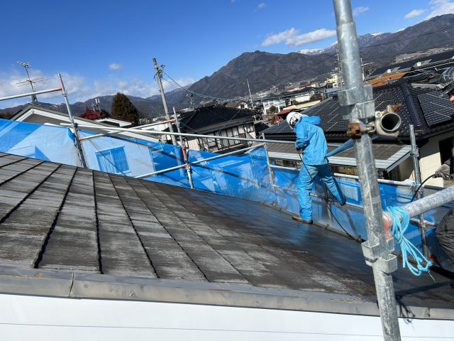 飯田市鼎屋根塗装