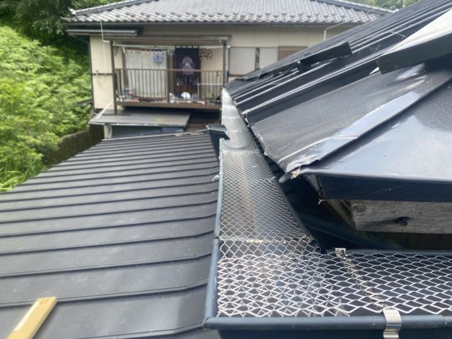 阿南町_落葉除けネット設置完了