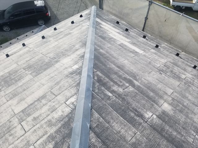 洗浄後のスレート屋根