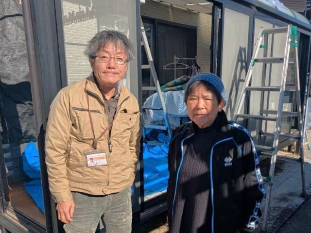飯田市　サンルームの屋根を一部貼り替え、良かったとほっとして頂きました