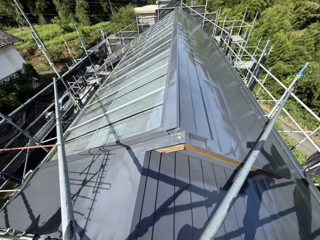 下條村_屋根塗装完成