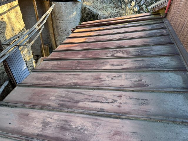 阿南町K邸_屋根塗装施工前