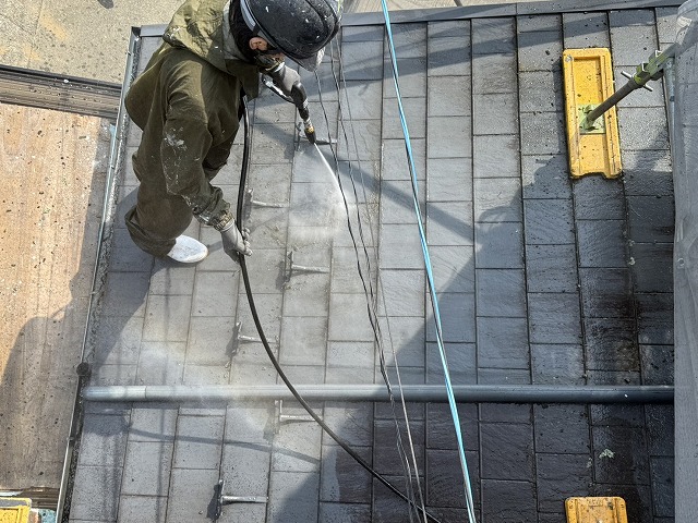 伊那市F邸洗浄作業