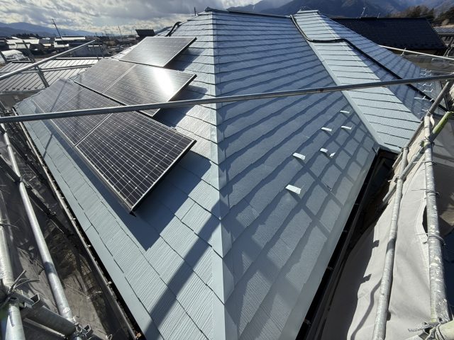 伊那市H邸屋根施工後