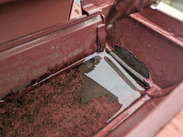 伊那市N邸雨樋施工前