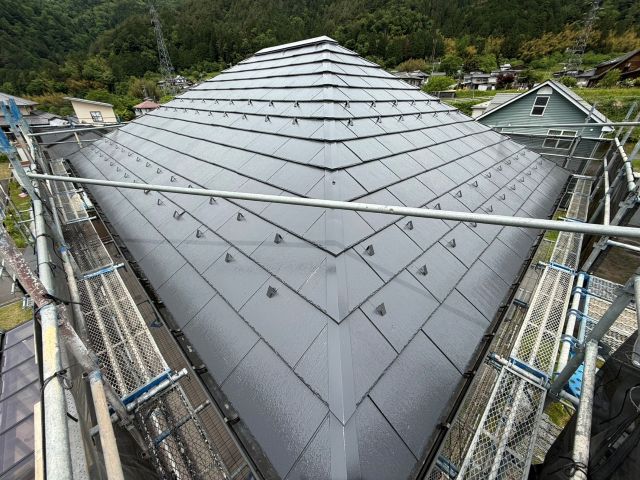 大桑村S邸-屋根施工後