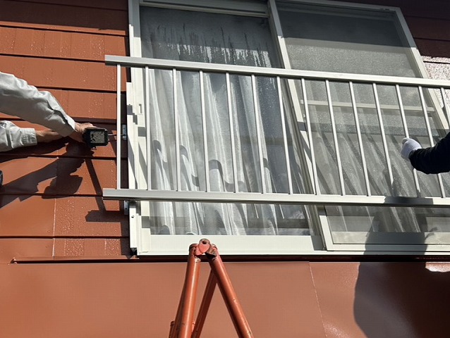 箕輪町N邸ベランダフェンス取付